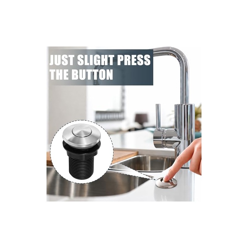 2026 Upgraded Sink Top Push Button with Air Hose Replacement,