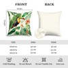 Joymaison 18x18 Set of 4 Tropical Green Leaves Throw Pillow