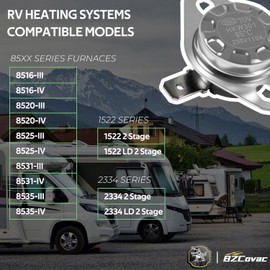 37022 Limit Switch for Atwood RV Furnace Heater for Hydro Flame 8500 Series Furnaces 8531 8535 8516 8520 High Temperature Limit Switch L190-20F