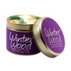 Lily Flame Winter Wood Tin, Purple