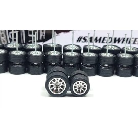 Samed Wheels 10 set 10/12mm thunder chrome rim black #73