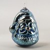 Glass Eye Studio Vintage Santa Ornament Blue Tinsel