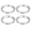 ACROPIX 71.6mm to 56.1mm Universal Car Hub Centric Rings Silver