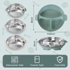 TAOceeXI Stainless Steel Toddler Plates with Suction | Non-Slip Divided