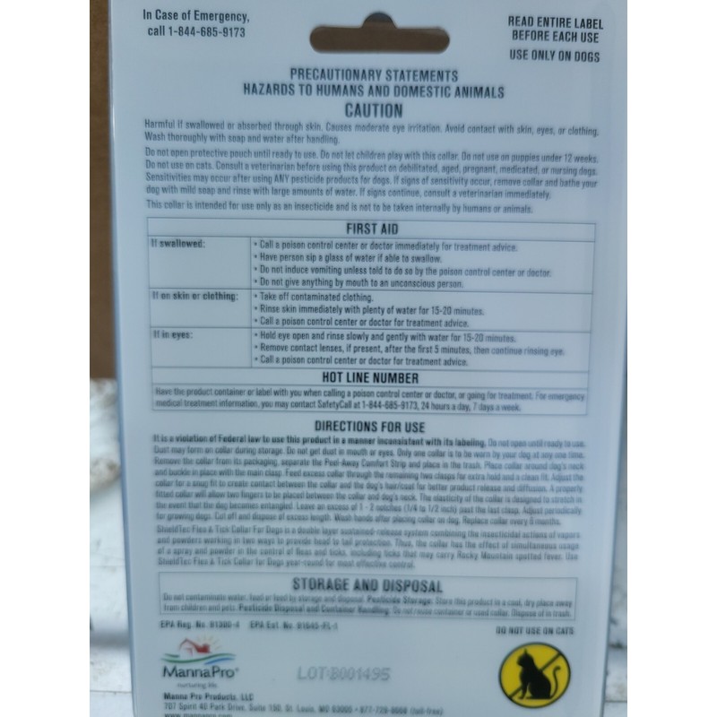 Manna Pro Shieldtec Flea/Tick Collar for Dogs and Puppies Free