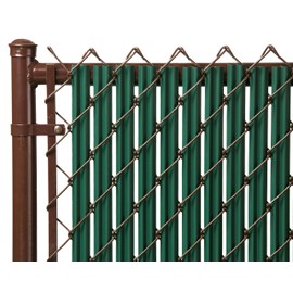 Ridged Slats Made in America Slat Depot Single Wall Bottom Locking Privacy Slat for 3', 4', 5', 6', 7' and 8' Chain Link Fence (7ft, Green)