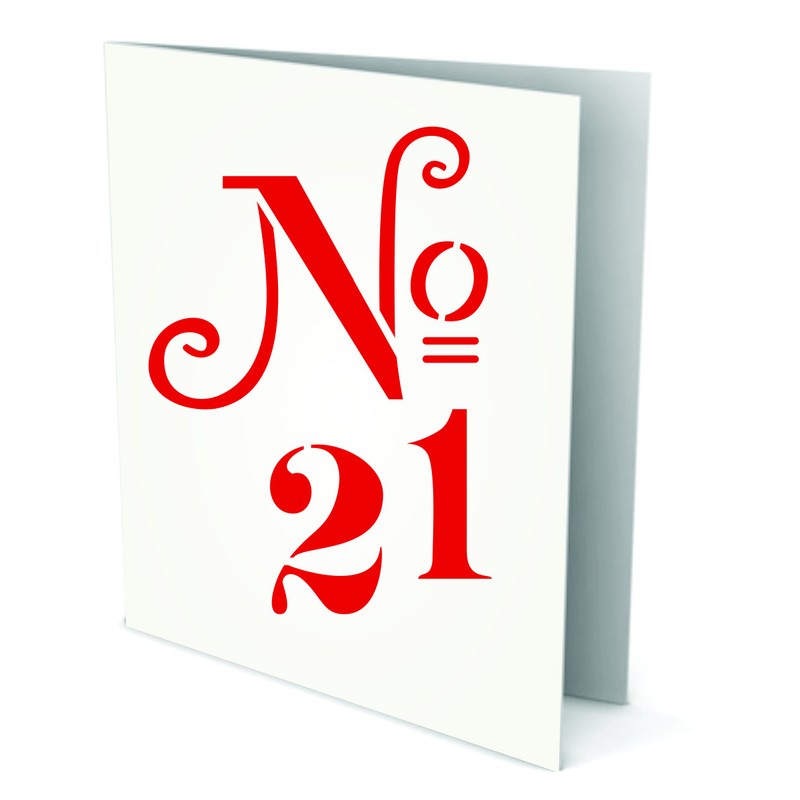 French Numbers Stencil 15x16.5cm (S) Reusable Vintage French Theme Wall