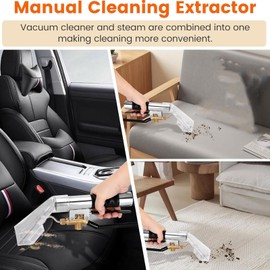 Extractors Upholstery and Auto Detailing Tool Hand Wand, Extractor Hand Tool with Clear Head for Mytee/ShopVac and Most Portable Carpet Attachments, Vacuum Hose Kits