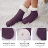 KFUBUO Kids Slipper Socks with Non Skid Bottoms Fleece-Lined Warm