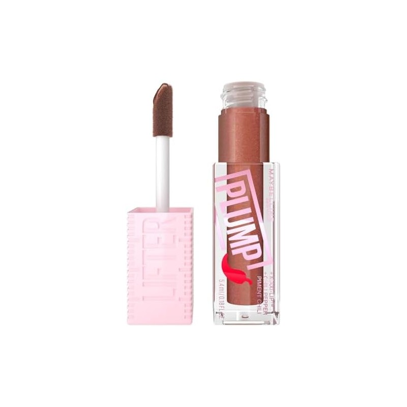 Maybelline Lifter Plump Brillo Labial Voluminizador, Maquillaje para Labios con