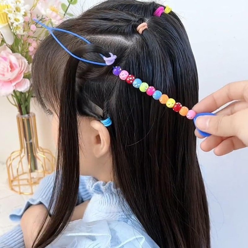 7 Pcs Hair Braid Tool Plastic Quick Beader Tool Hair