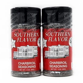 2 Pack of Southern Flavor Seasoning 4oz MSG Free for Over 40 Years Spice Rub Shakers (3oz, Charboil Seasoning)
