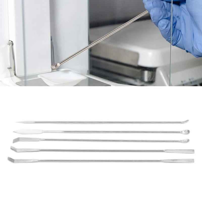 Juego de Cucharas de Laboratorio de Acero Inoxidable con Diseño