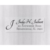 60ct - Initial Return Address Clear Transparent Stickers/Labels (#310-C)