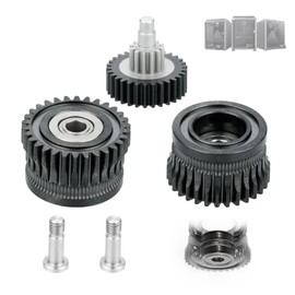 Upgrade k1 Max Extruder,k1 Double Bearing Gear Upgrade Kit Hardened Steel DLC Black+Reduction Gear,All Metal Filament Drive Extruder Gear,for K1 / K1 Max / K1C 3D Printer Accessories Parts