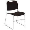 National Public Seating Compact Plastic Stack Chair with Chrome Frame