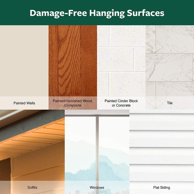 Command Outdoor Metal Hook, 1 Hook, 2 Strips, Water-Resistant Strips