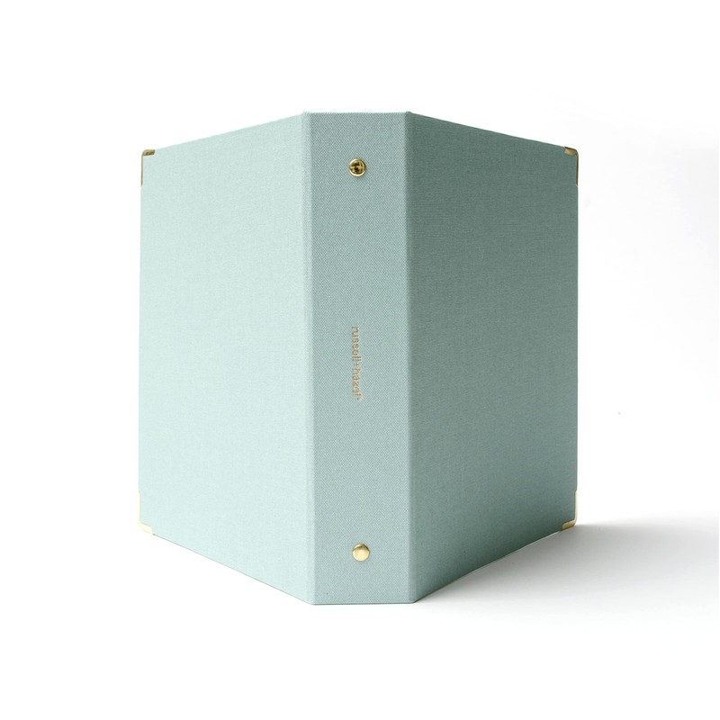 russell+hazel Patent Mini 3 Ring Binder, Dew, 7” by 9”