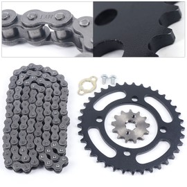 PIAOYUE- 420 Chain Rear & Front Sprocket for 110cc 125cc ATV Coolster Dirt Bike (Such as TaoTao, Buyang, Coolsport, Kazuma, Sunl, ROKETA, AIM-EX)