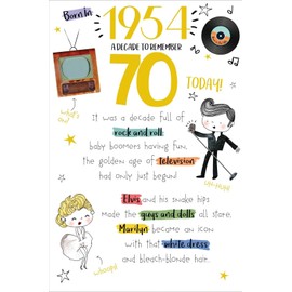 Blast From The Past Year You Were Born In A Decade To Remember 2024 70th Birthday Card