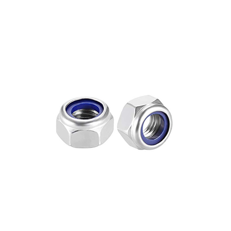 sourcing map Hex Lock Nuts - M14 x 2mm Stainless