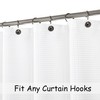 Grey Ombre Waffle Weave Shower Curtain Water Resistant Decorative Gradient