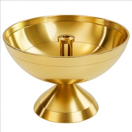 HOME GENIE Brass Navratri Jyot Diya | Traditional Oil Lamp for Pooja, Aarti, Temple & Festival Decor | Handmade Brass Diya – 6.5 cm Diameter, 5 cm Height, 74g