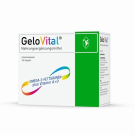 GeloVital Capsules, pack of 100, to maintain a normal function of the immune system, with vitamin A as well as to maintain normal skin and mucous membranes, vitamin D and omega-3 fatty acids (cod liver)