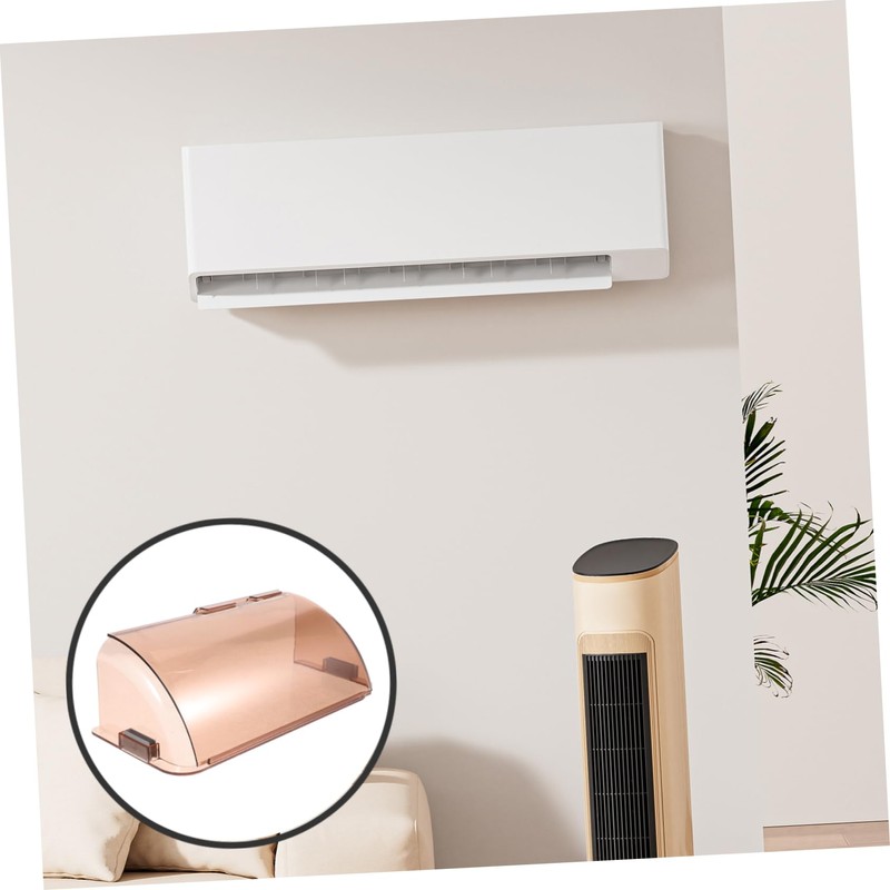 DOITOOL 2pcs Air Conditioner Wind Deflector Baffle Transparent Cover for
