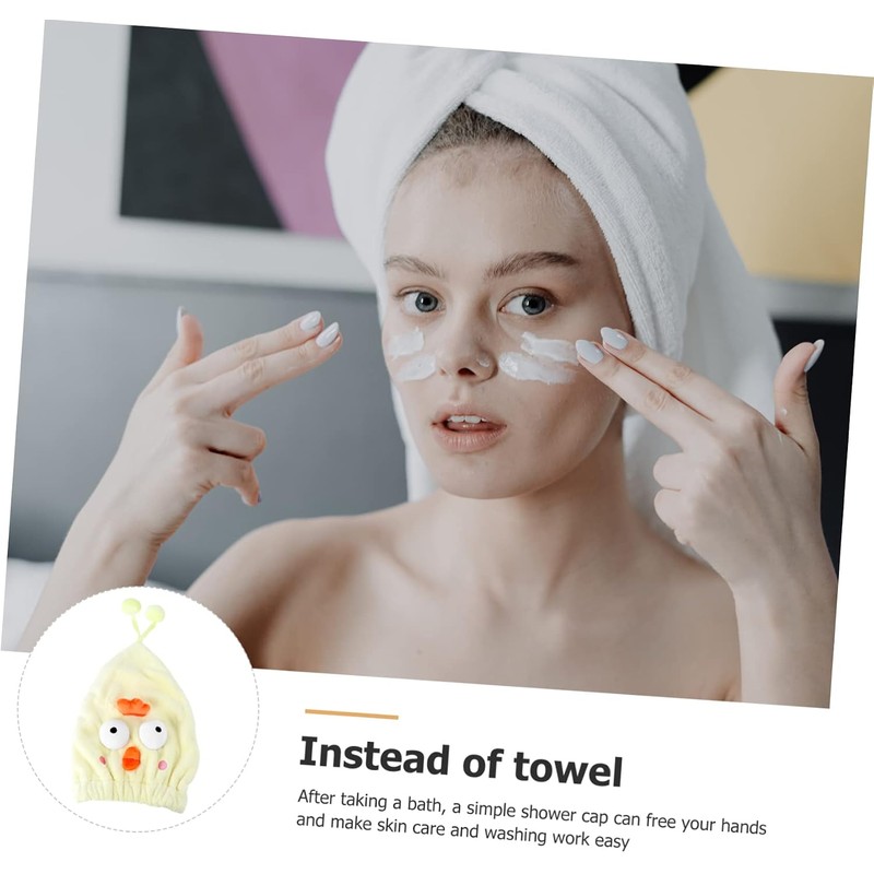 PACKOVE Toalla de Secado Rápido para Cabello de Microfibra Amarilla,