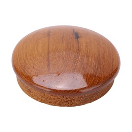 Qiilu Boat Steering Wheel Center Cap Marine Steering Wheel Center Cap 63.5mm/2.5in Teak Wood Gloss Finish for Yachts Boats
