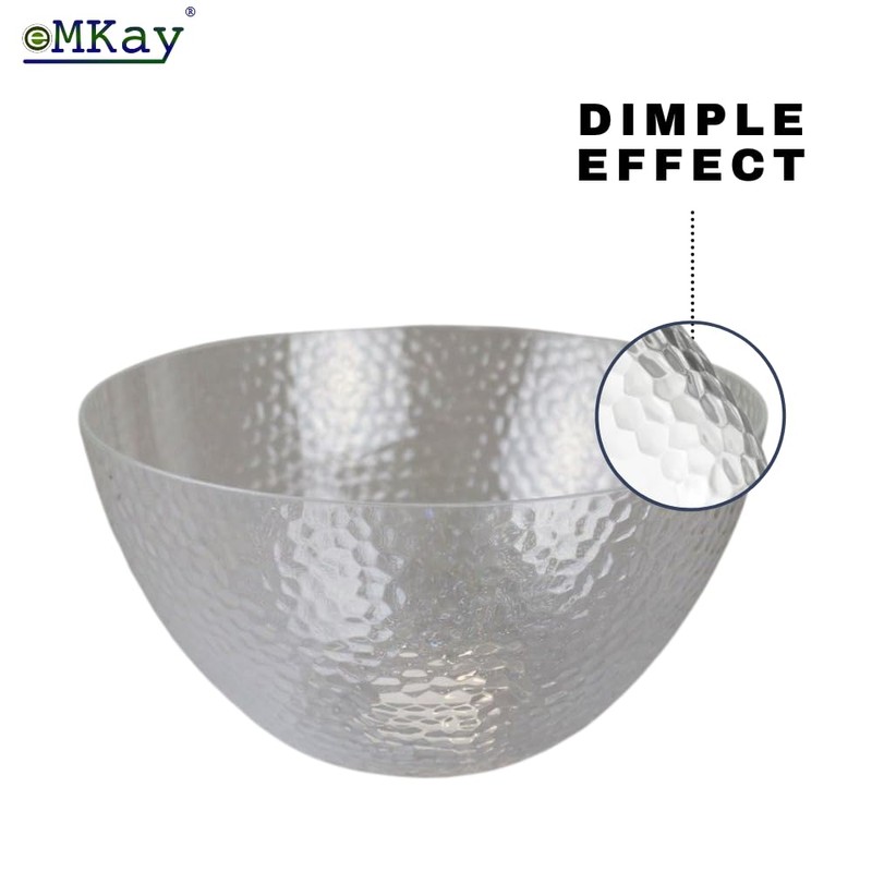 eMKay® Pack of 2 Small 1L Reusable Plastic Serving Bowls