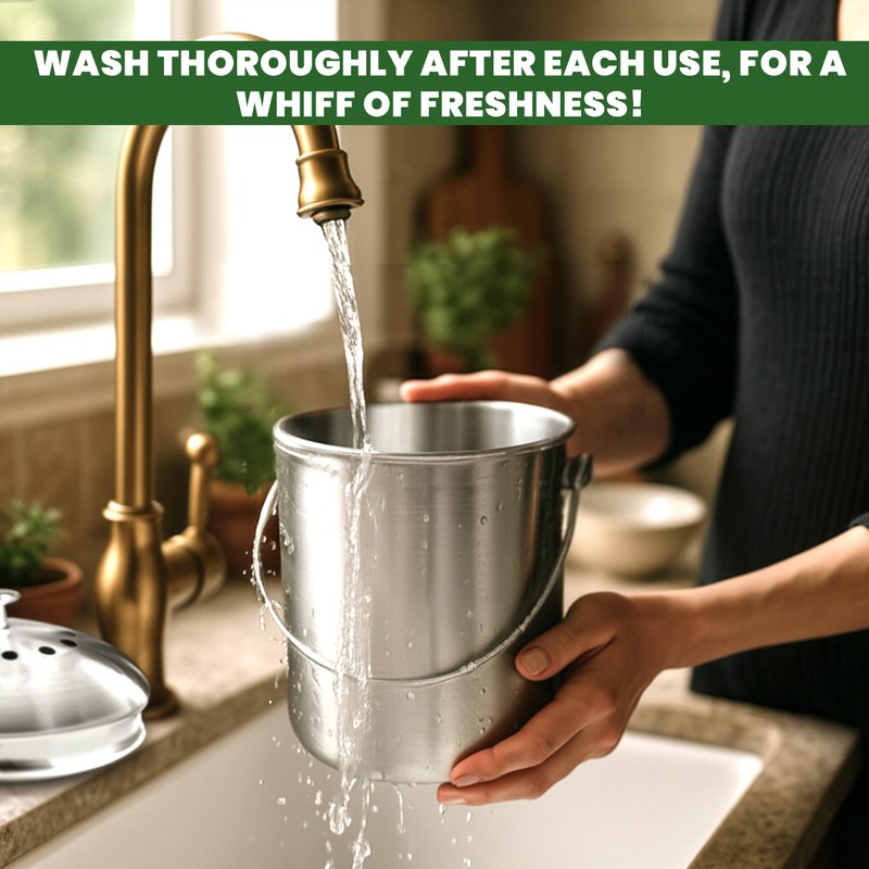 Utopia Kitchen Countertop Compost Bin Kitchen with Charcoal Filter -1.3gallon