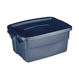 Roughneck Storage Box, 10 5-8w X 15.687d X 7h, Dark Indigo Metallic