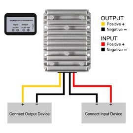 AEDIKO DC Voltage Reducer Converter DC 8V-40V to 13.8V 10A 138W Reducer Power Converter Waterproof Regulator Module Transformer for Golf Cart Club Car