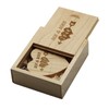 LXSINO 64GB Wood USB 3.0 Flash Drive with Laser Engraved