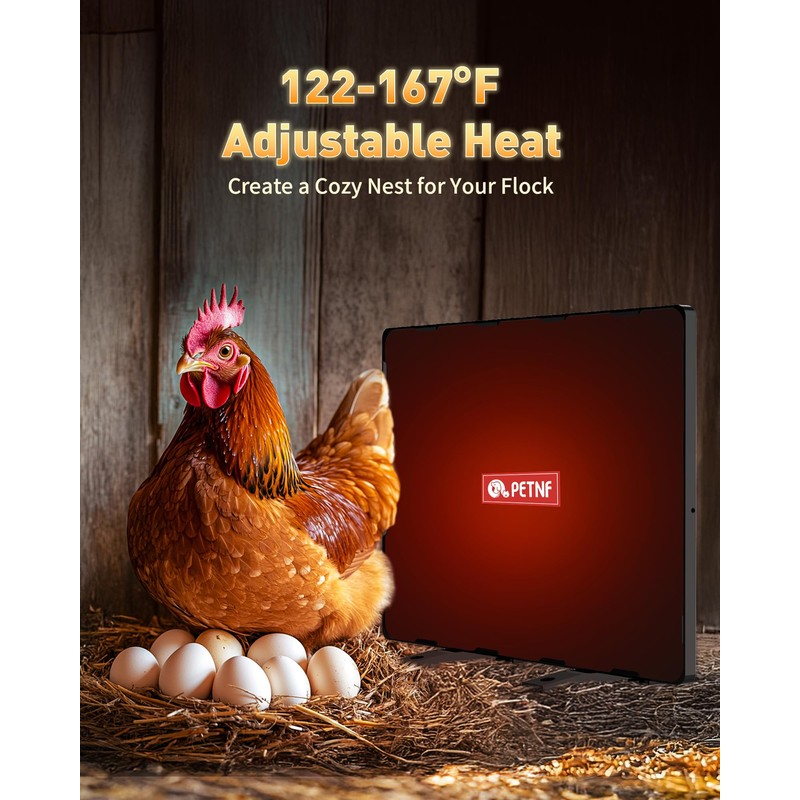 PETNF Chicken Coop Heater 140 Watts Radiant Heat Chicken Heater
