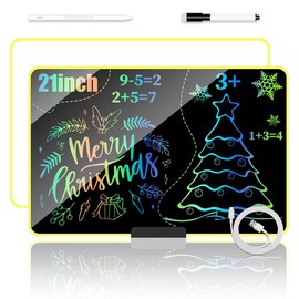 XZBB LCD Writing Tablet for Kids，21 Inch Colorful  Drawing Board with Stylus,One-Tap Erase, Lock Function, and Rechargeable Design,Educational and Learning Toy for Boy and Girls. - Color: yellow