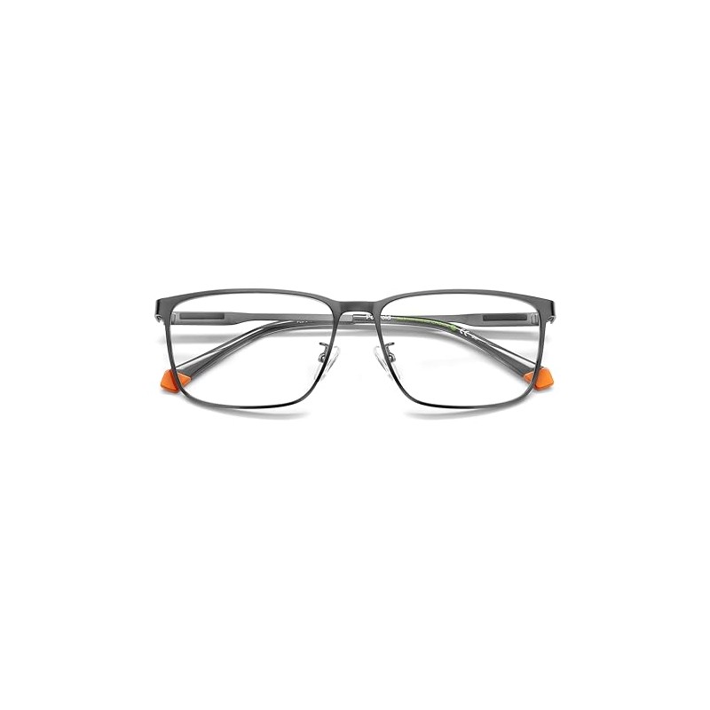 POLAROID Model PLD D494/G Men's Rectangular Metal Eyeglass Frame (Includes