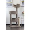 Maykoosh Cat Tree Tower Wood Carpeted Multi-Level Condo Scratching Post