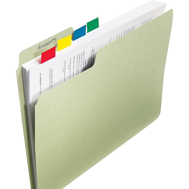 Filing Index Tabs Q-CONNECT PP 25,4x43,7mm 50 Sheets Blue/Paper and