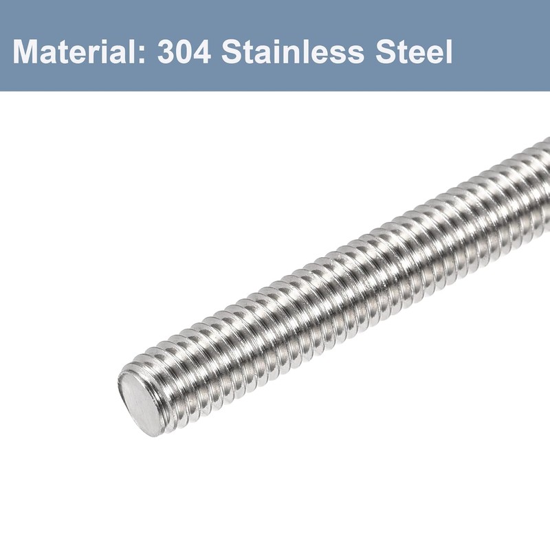 HiPicco Fully Threaded Rod M4 x 60mm 0.7mm Thread Pitch,