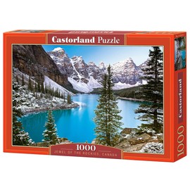 CASTORLAND 1000 Piece Jigsaw puzzle, The Jewel of the Rockies, Canada, Idyllic Landscape, Mountains and Lake, Adult puzzle, Castorland C-102372-2