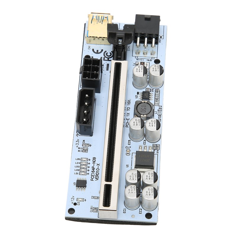 PCIE Riser Card 8 Firm Capacitors Strong Anti Interference GPU