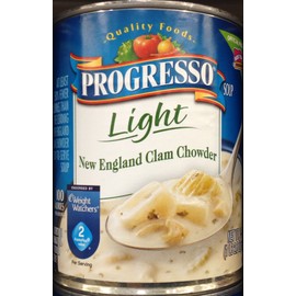Progresso Soup NEW ENGLAND CLAM CHOWDER Light 18.5oz (5 Cans)