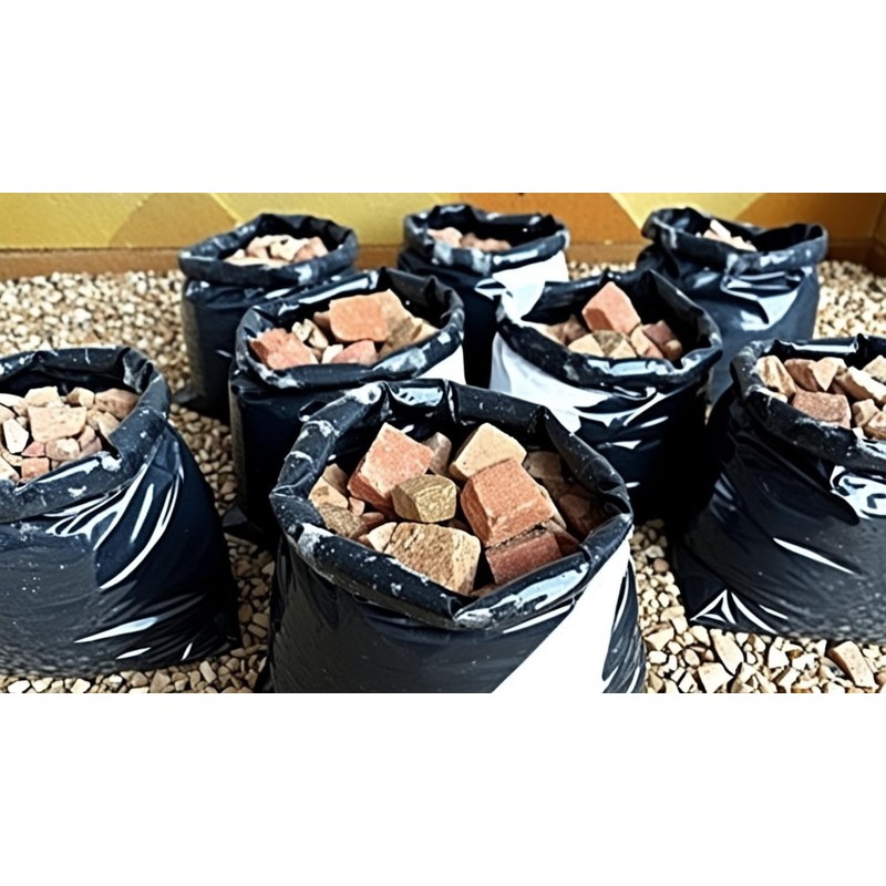 EQUIP247UK - BLACK Heavy Duty Rubble Sacks/Bags Builders 20"X 30"