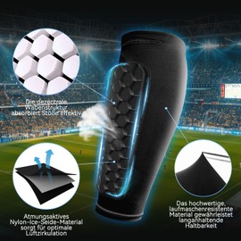 Men's Football Shin Pads, Breathable, Full Surface Shin Pads, Children's Football for Optimal Protection, Ultralight (72 g/1 Pair)