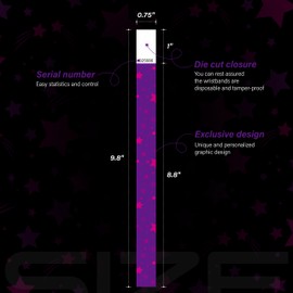 WM infinite Tyvek Wristbands for Events, Dream Star Creative Design 3/4" Paper Wristbands 250 Pack for Party, Grouped, Team Building and Identification (Purple)