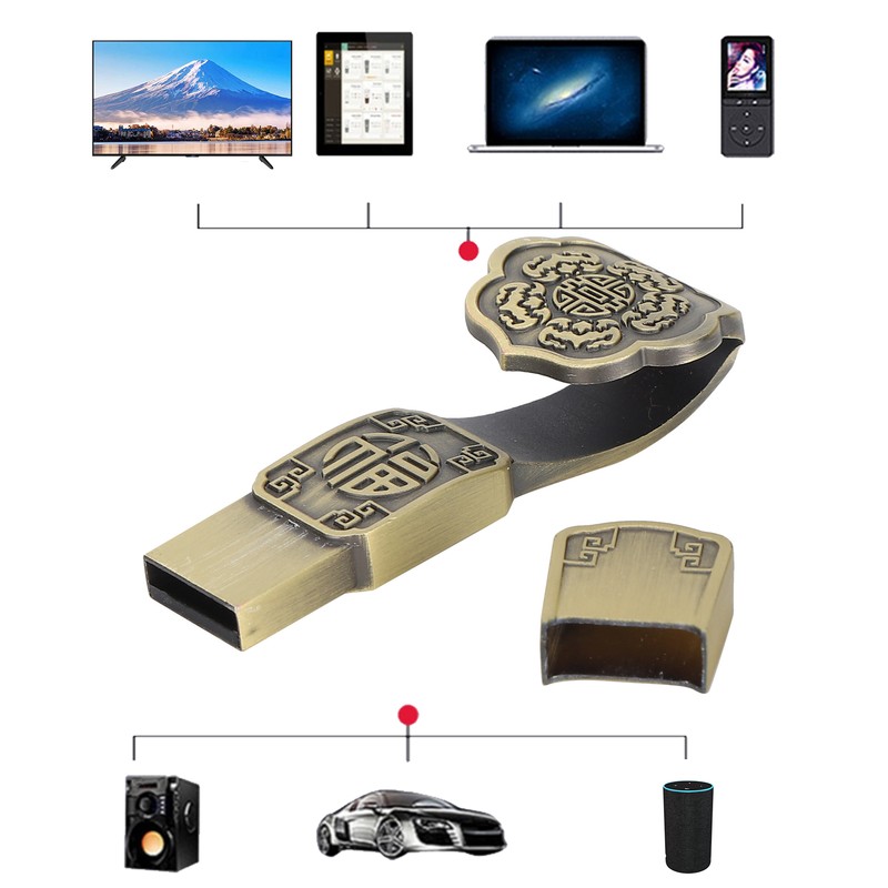USB Flash Disk Portable Waterproof Metal 2.0 Drive Storage Memory