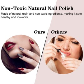 62 Pcs Semi-Permanent Nail Polish Kit - 30 Colors Semi-Permanent Nail Polishes with Base Coat and Glossy & Matt Top Coat, Autumn Nail Art UV/LED Gel Nail Polish with Brushes and Decorations